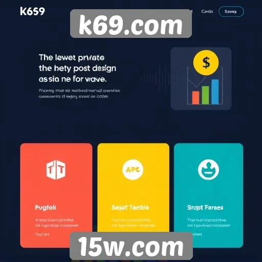 Tendências de design de interface no site k69.com